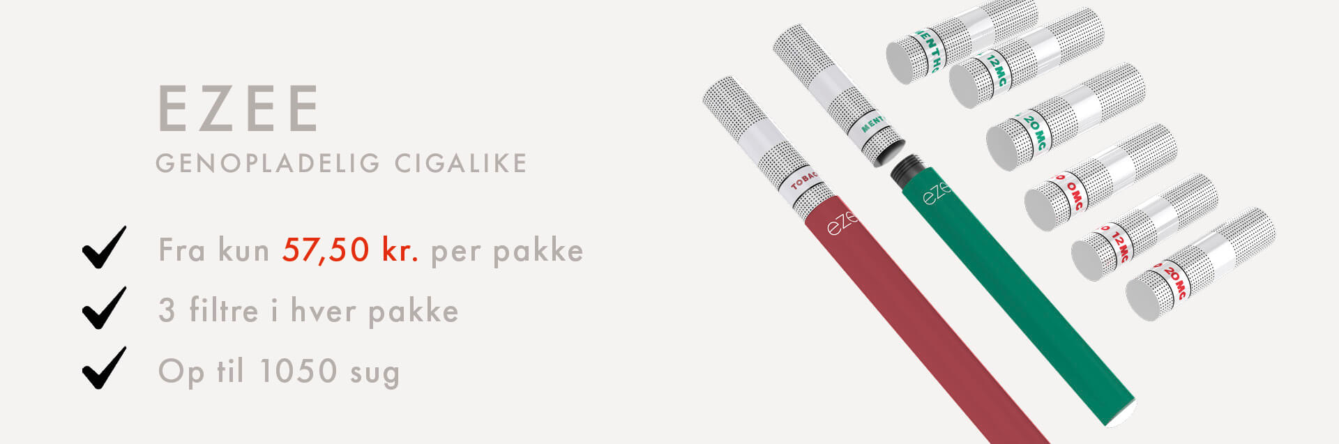 Ezee e-cigaret Startpakke