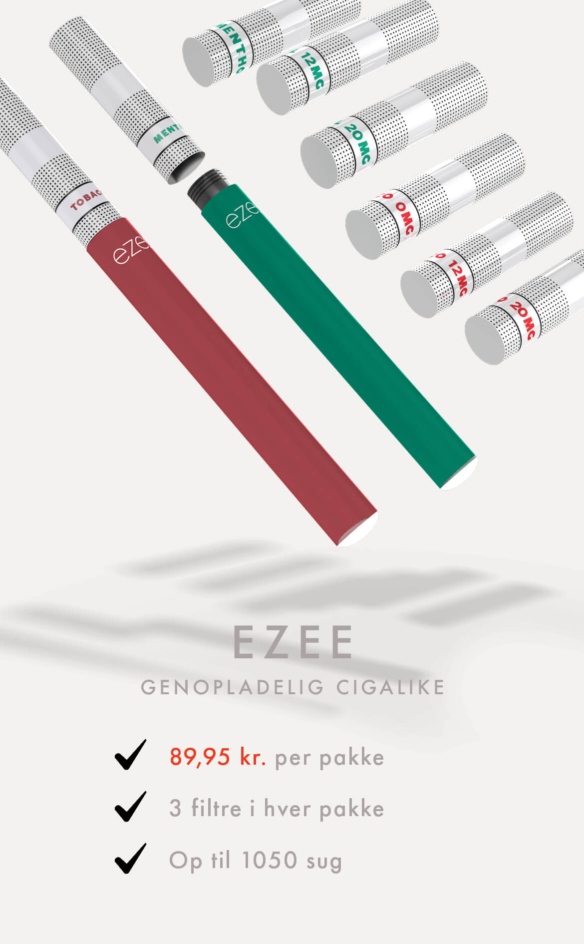 Ezee e-cigaret Startpakke