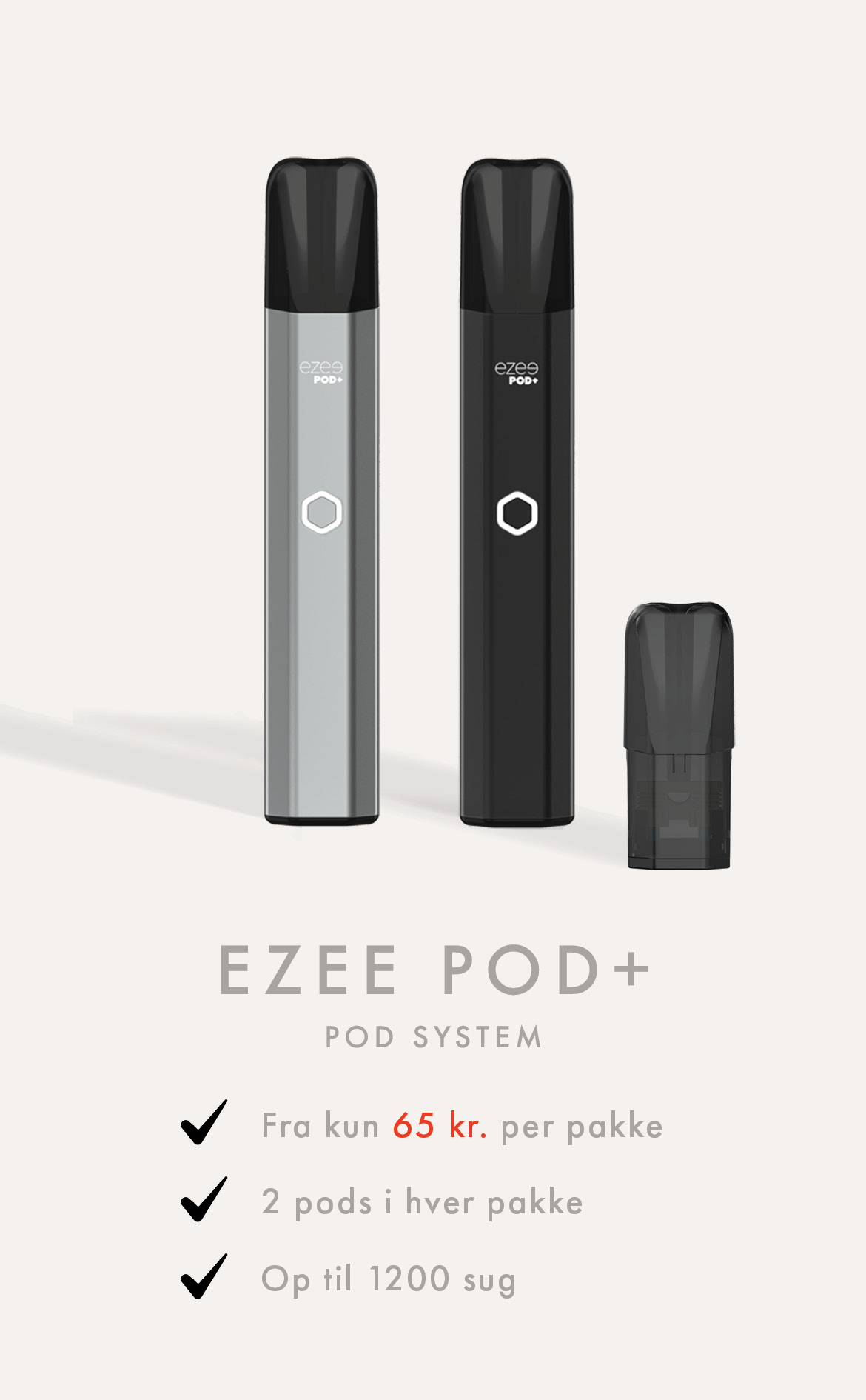 Ezee POD+ pod system med nikotin