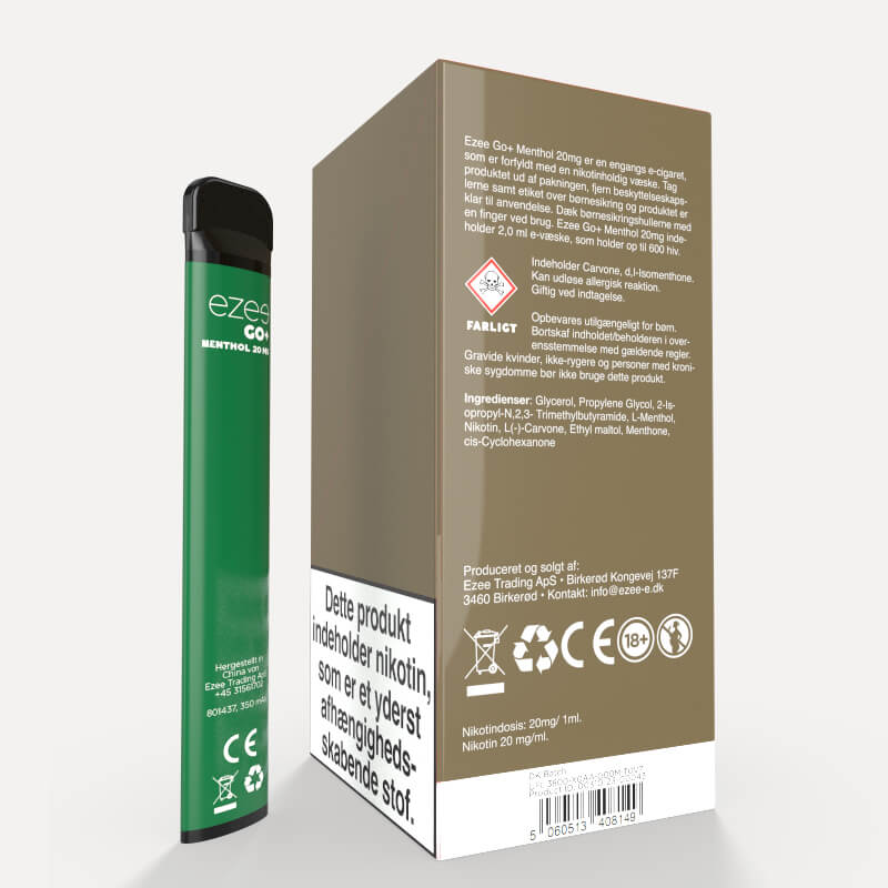 Ezee Go+ Menthol 20mg Puff Bar 10stk